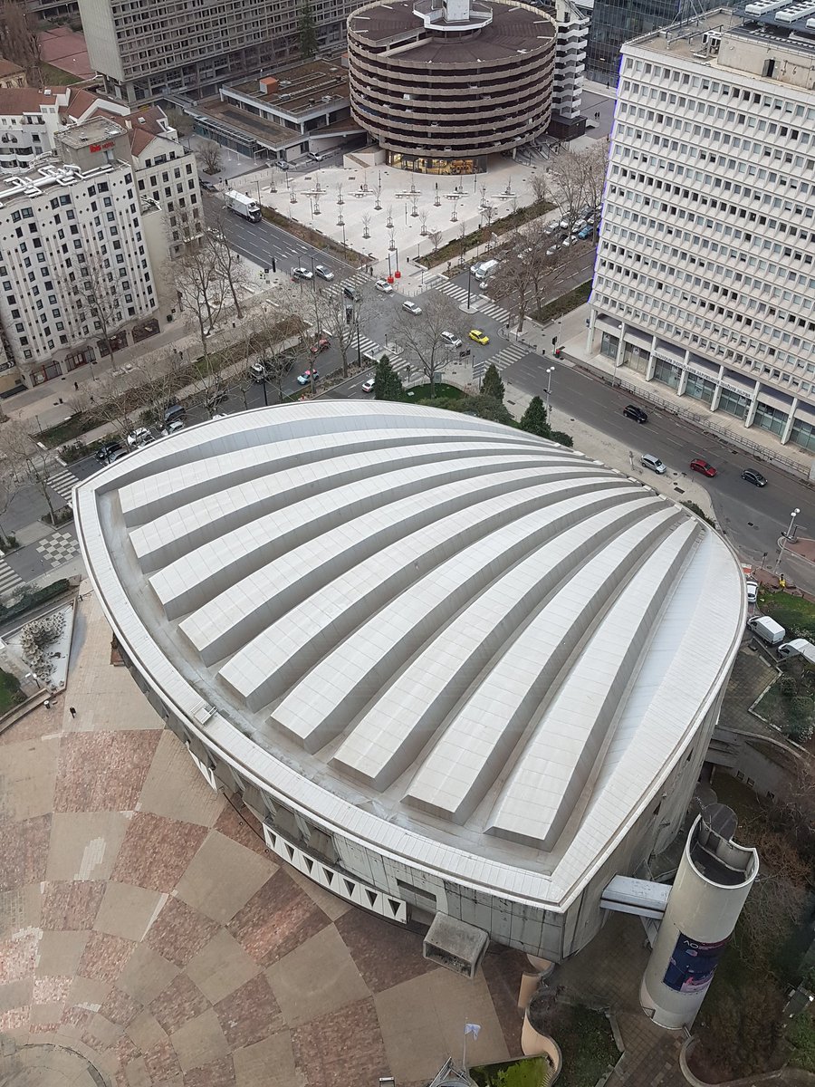 La toiture de l'auditorium